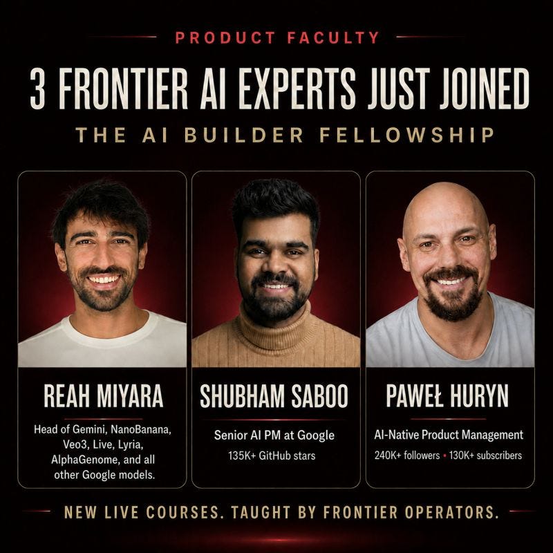 Product Faculty: 3 frontier AI experts joined the AI Builder Fellowship Product Faculty: 3 frontier AI experts joined the AI Builder Fellowship