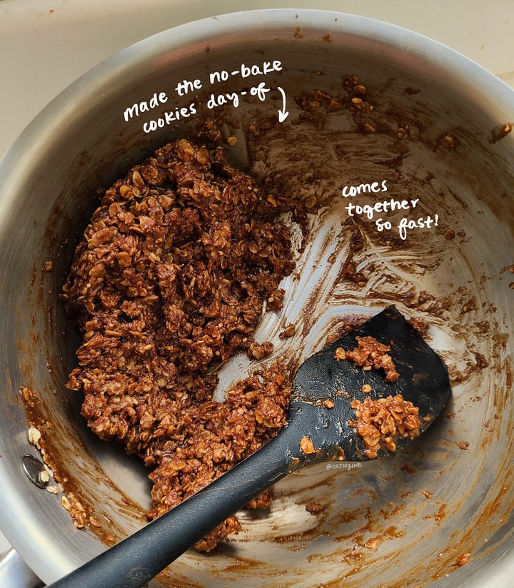 chocolate peanut butter no-bake oatmeal cookies