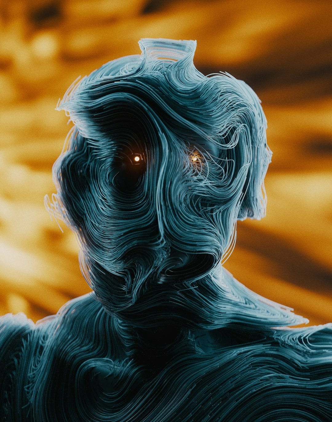 a strange looking creature with glowing eyes a strange looking creature with glowing eyes