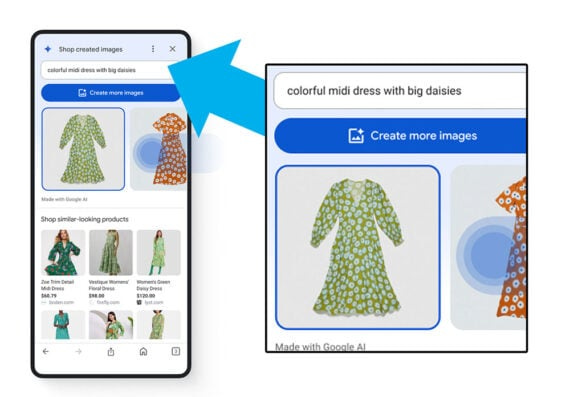 Image from Google of the green dress with daisies