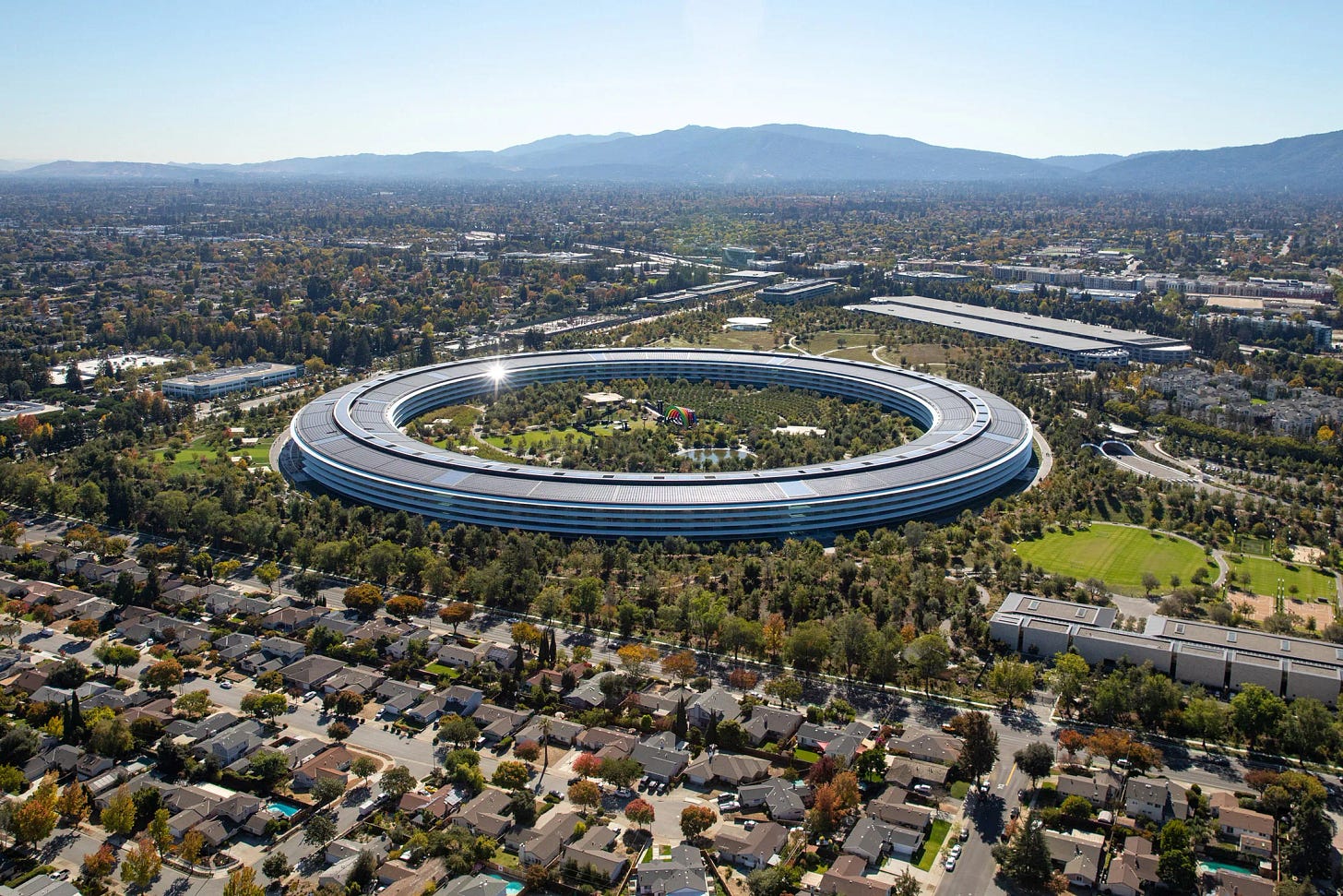 The Apple Park campus.