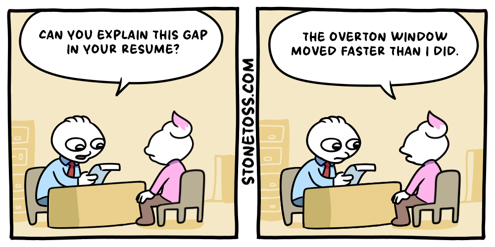 stonetoss comic about the overton window