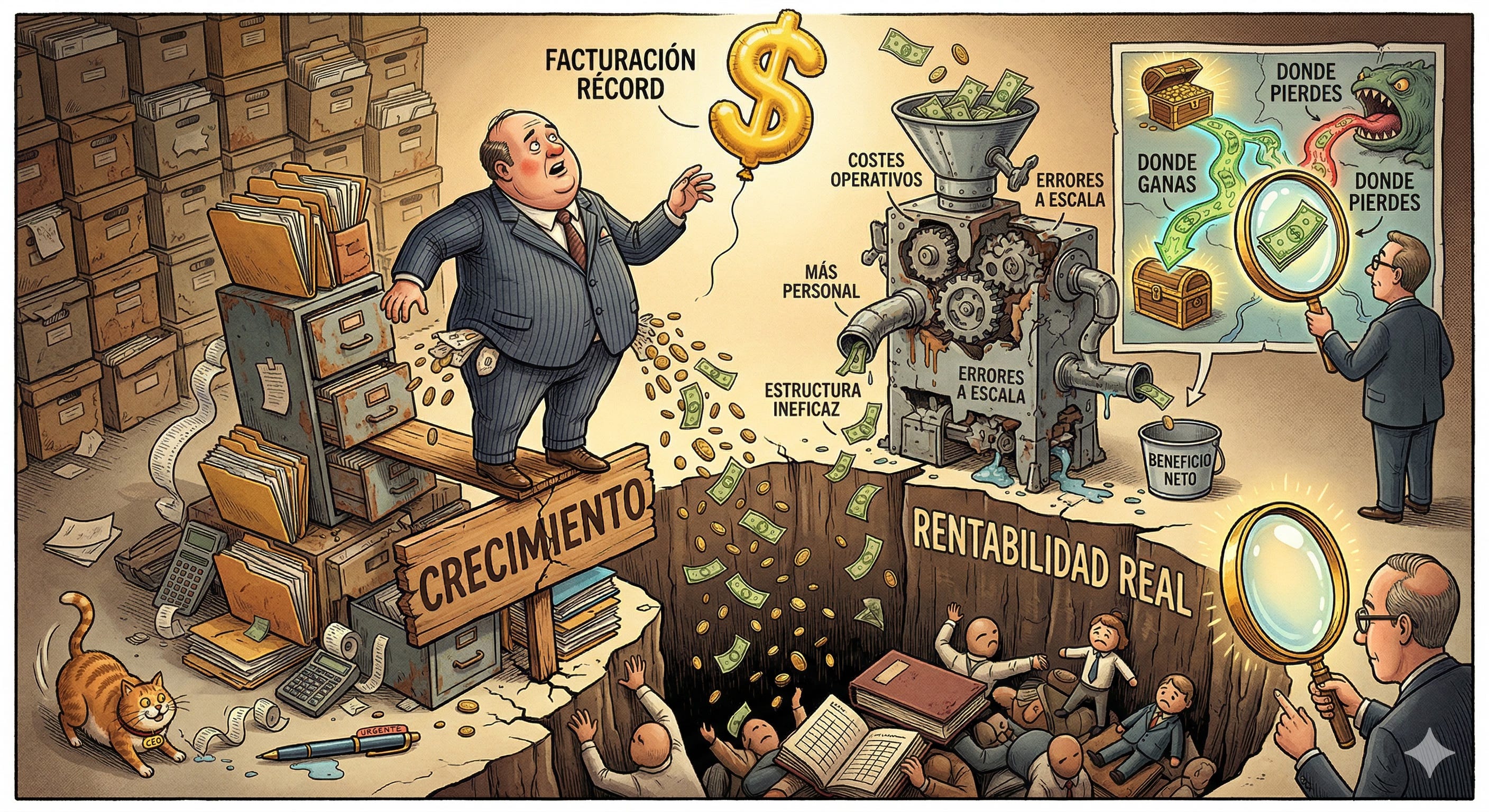 Por qué tu empresa factura más y gana menos cada año