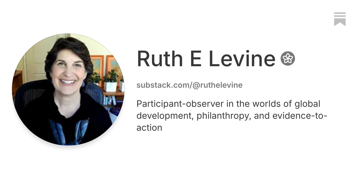 Ruth E Levine | Substack