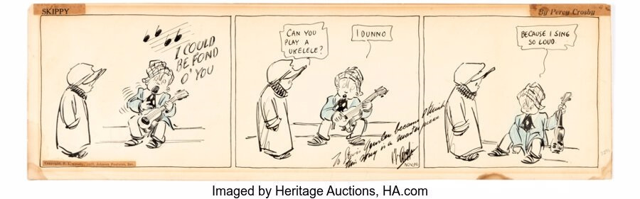 Percy Crosby Skippy Daily Comic Strip Original Art dated 11-30-25 Johnson  Features, 1925. by Percy L. Crosby on artnet
