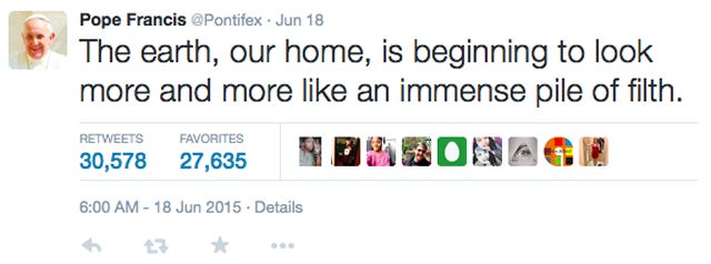 The 17 Words That Made Pope Francis' Climate Change Letter Go Viral