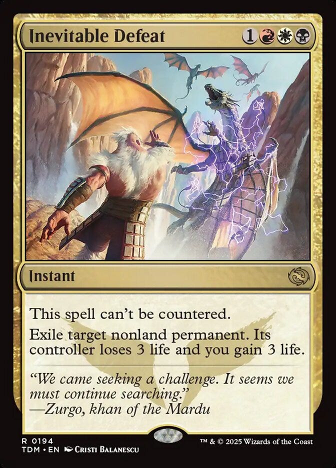 Inevitable Defeat (Tarkir: Dragonstorm #194)