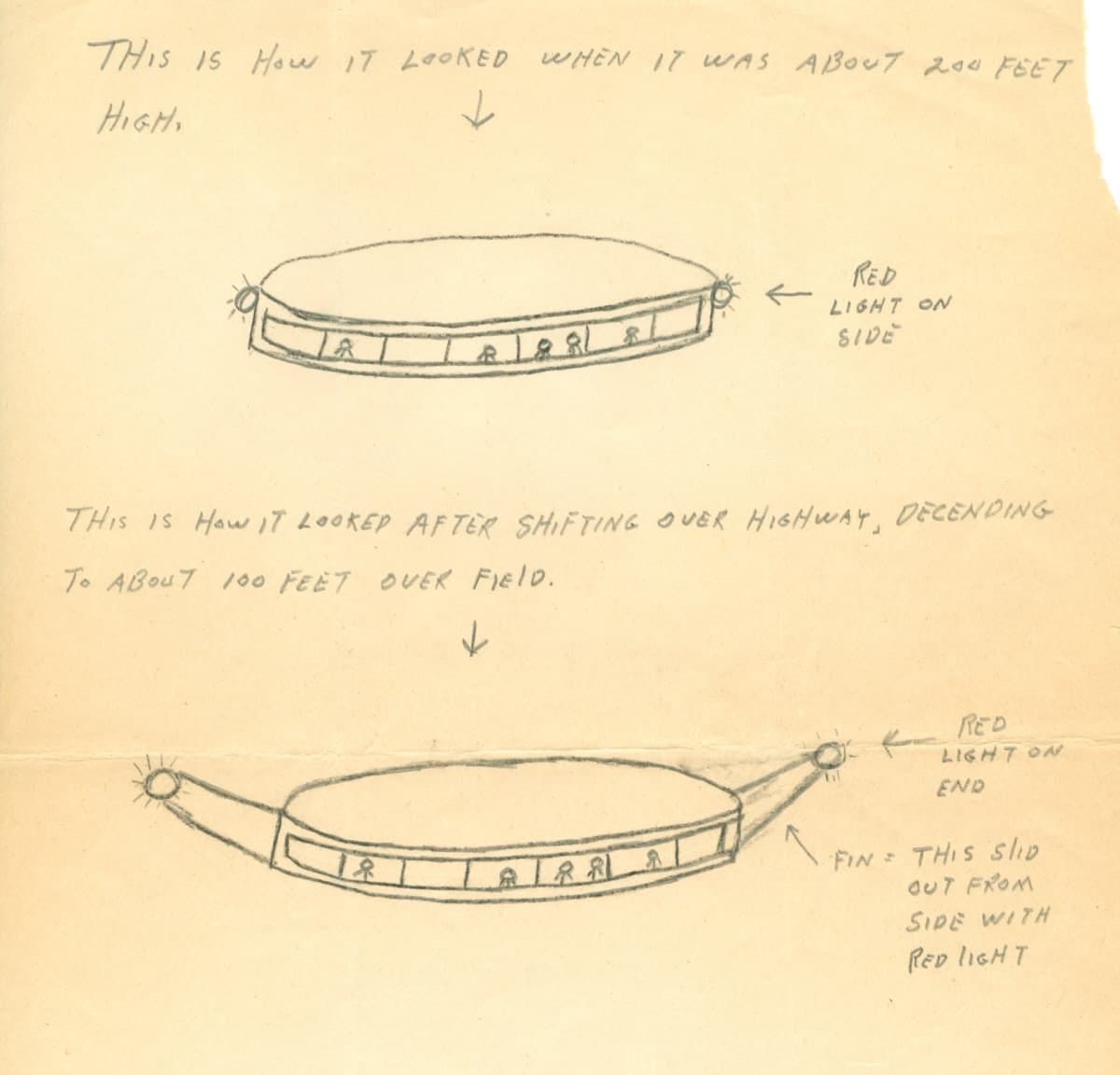 Betty Hill’s drawing of the alien spacecraft