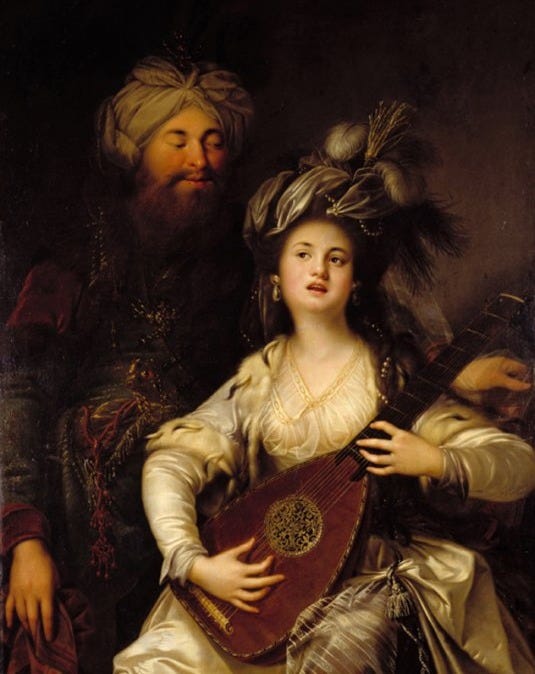 Hürrem and Süleyman the Magnificent by the German baroque painter Anton Hickel, (1780) Hürrem and Süleyman the Magnificent by the German baroque painter Anton Hickel, (1780)