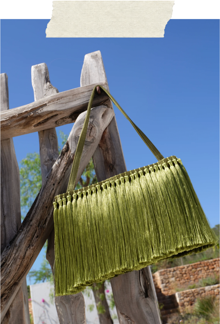simon miller fringe clutch