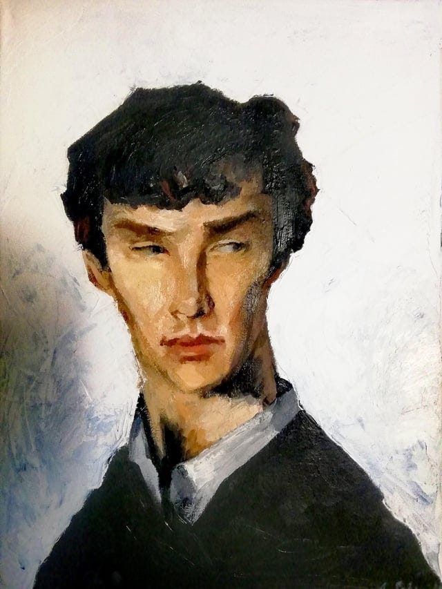 r/Paintings - First attempt at a portrait with oil paint, oil on canvas, 2022