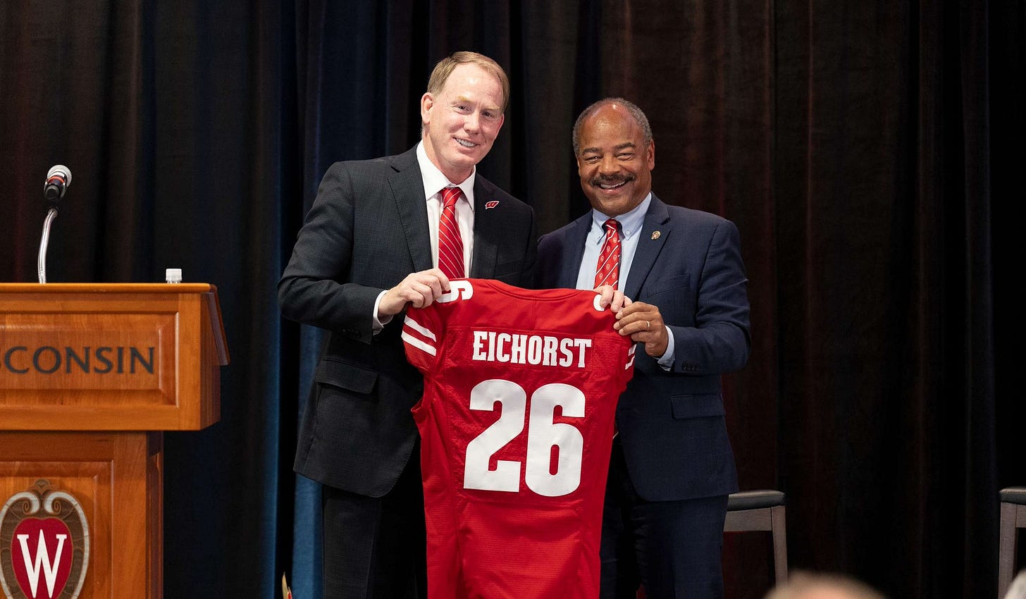 Wisconsin athletic director Shawn Eichorst. Wisconsin athletic director Shawn Eichorst.