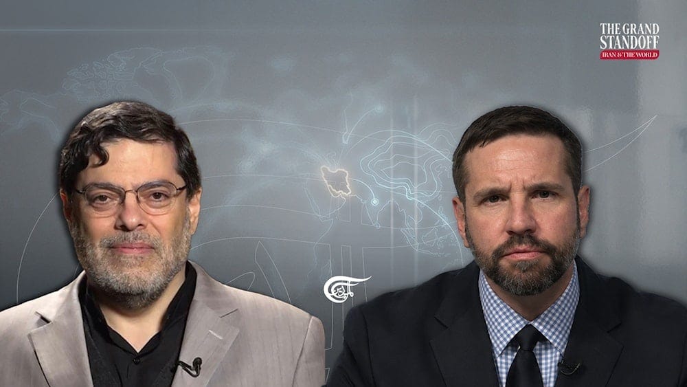 Analyst and Professor Mohammad Marandi and former USMC Captain and State Department officer Matthew Hoh for Al Mayadeeen's The Grand Standoff: Iran and the World (Al Mayadeen English) Analyst and Professor Mohammad Marandi and former USMC Captain and State Department officer Matthew Hoh for Al Mayadeeen's The Grand Standoff: Iran and the World (Al Mayadeen English)