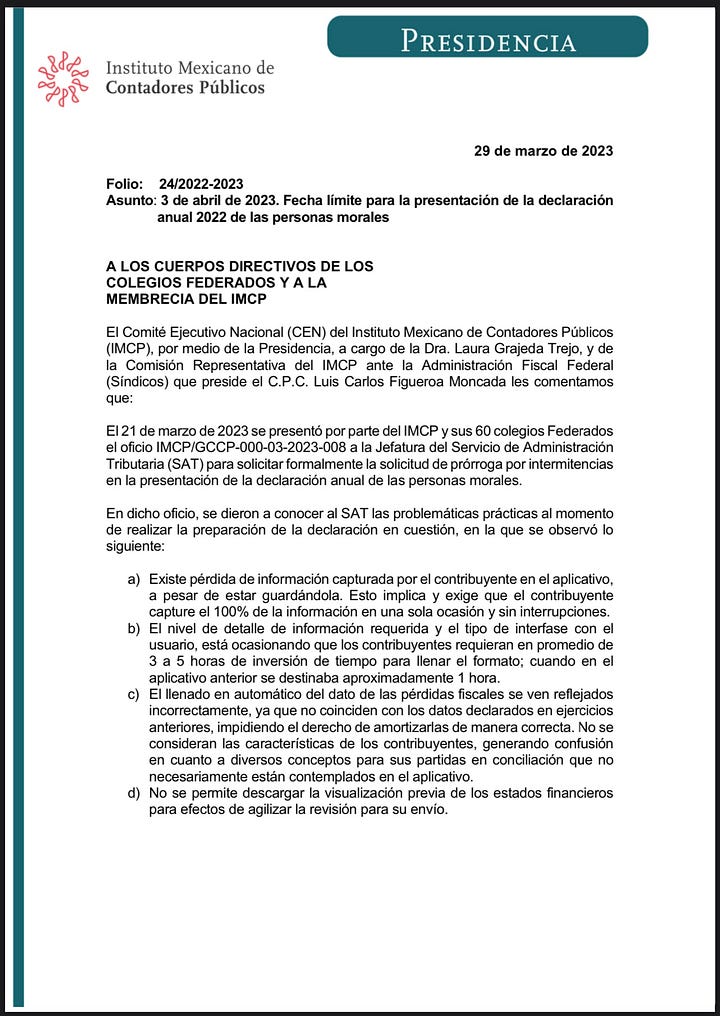 No habrá prórroga para Declaración Anual 2022