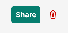 A share button with a trash can icon next to it