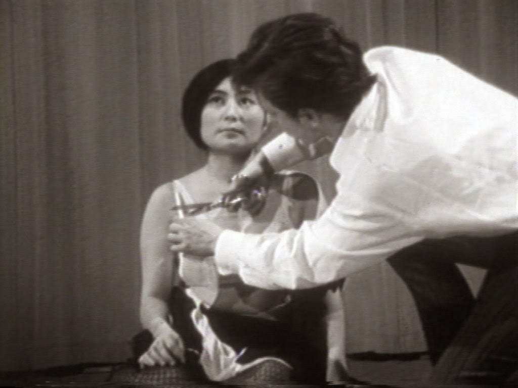 Yoko Ono, "Cut Piece" (1965)