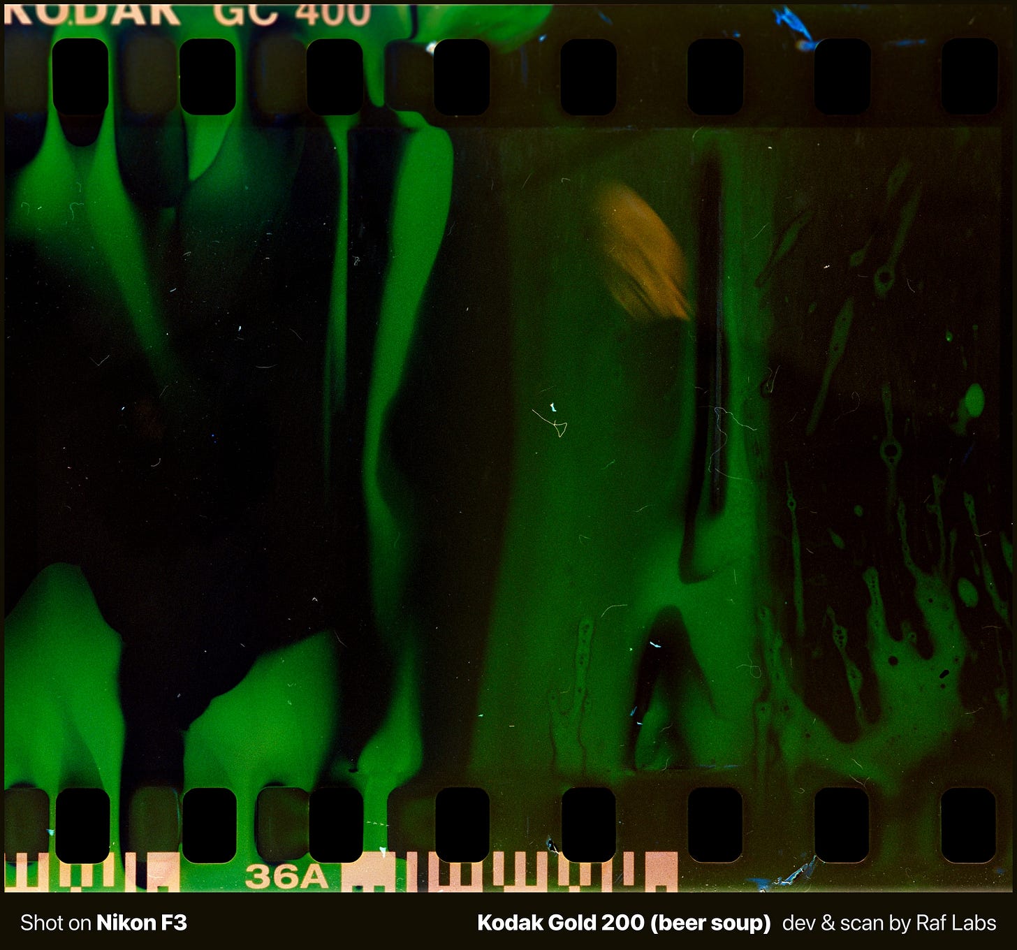 A Kodak Ultramax 400 negative strip