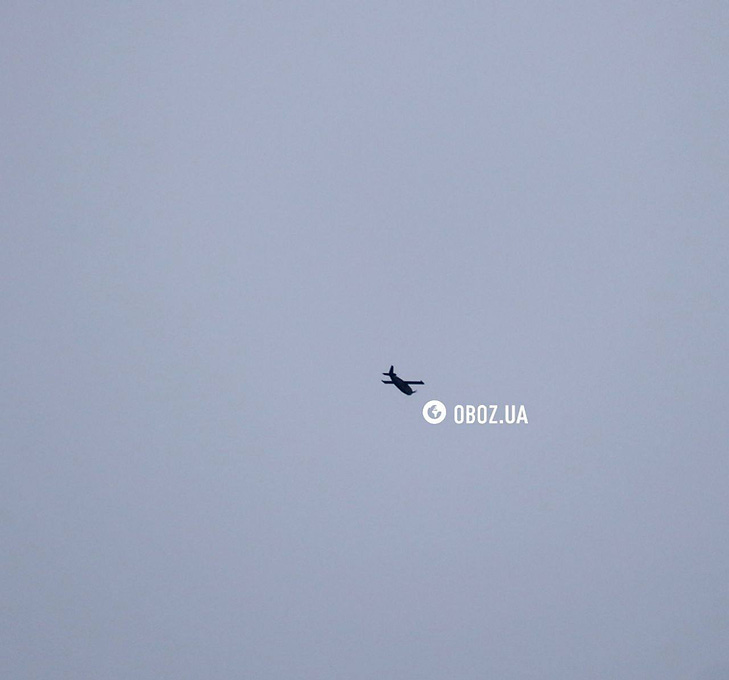 An unarmed Parodiya decoy drone reportedly in flight over Kyiv in January 2025. An unarmed Parodiya decoy drone reportedly in flight over Kyiv in January 2025.