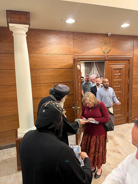 Photos of a visit to the Coptic Orthodox pope