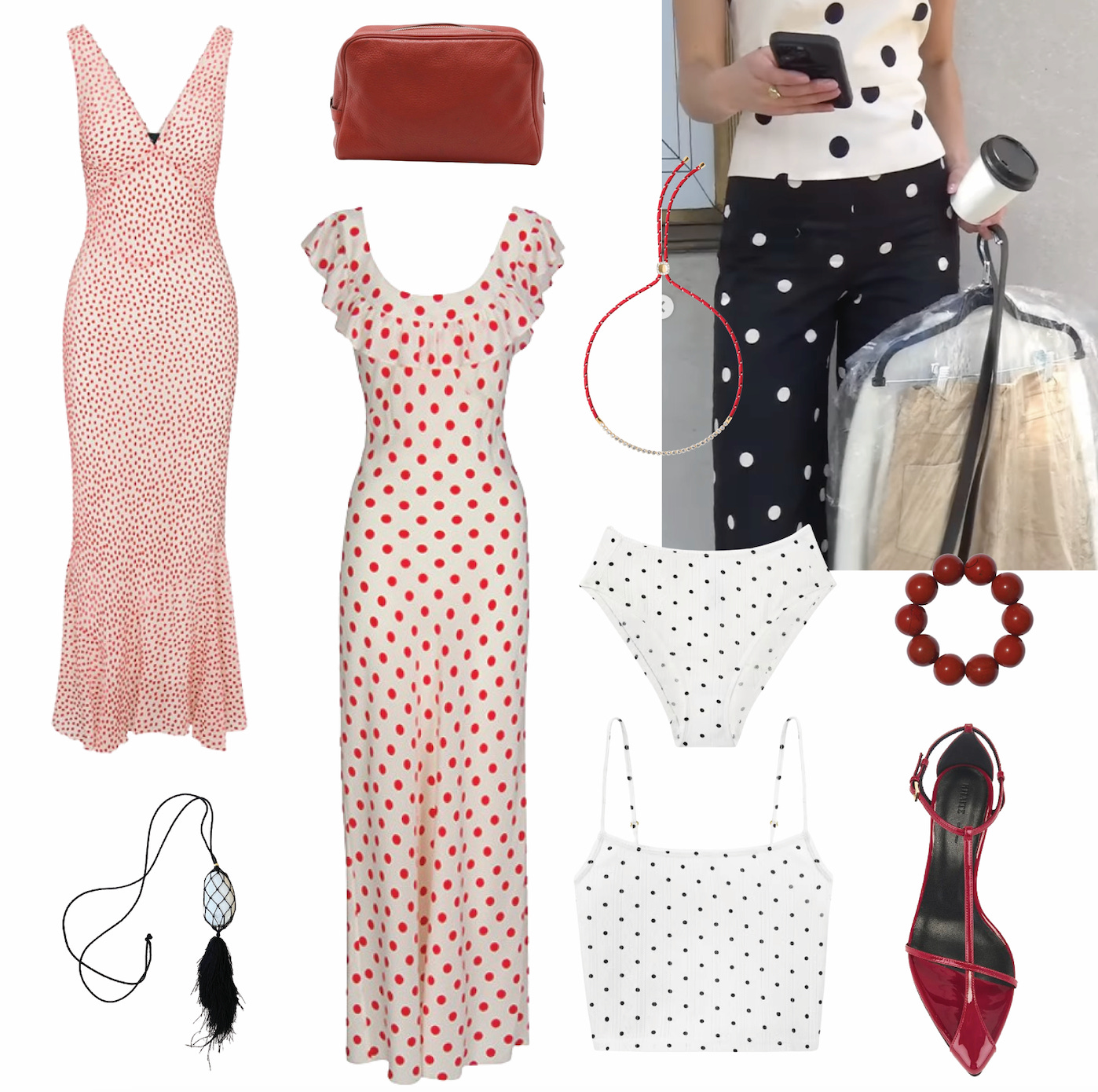niana flocky dot pants dress　M niana flocky dot pants dress M
