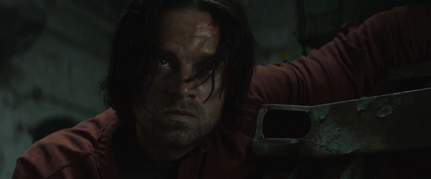 Bucky looking like he's having the worst day of his life