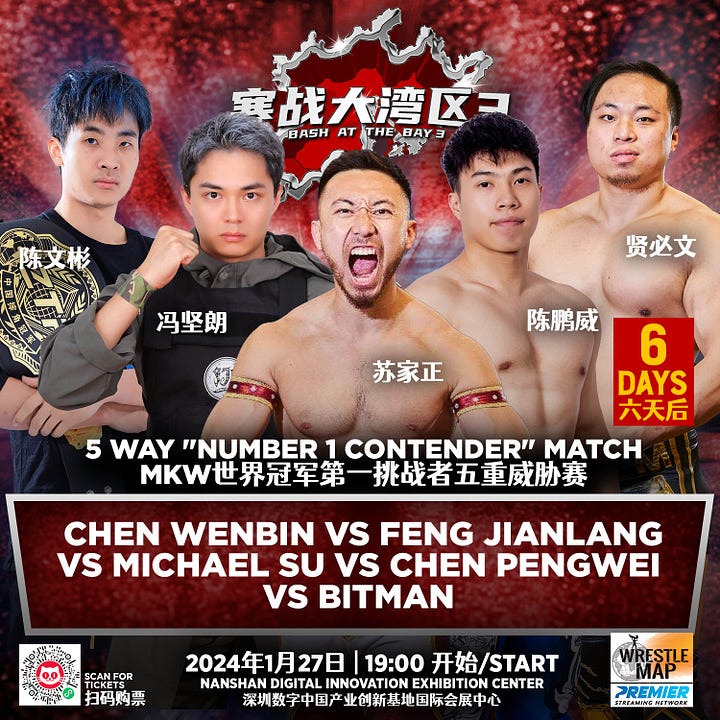 Wrestlers at China's Middle Kingdom Wrestling