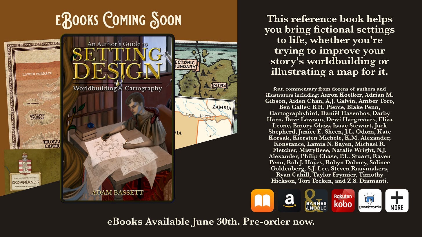 An Author's Guide to Setting Design releases June 30, available for pre-order now.