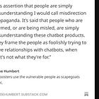 AI boosters use the vulnerable people as scapegoats tactic.