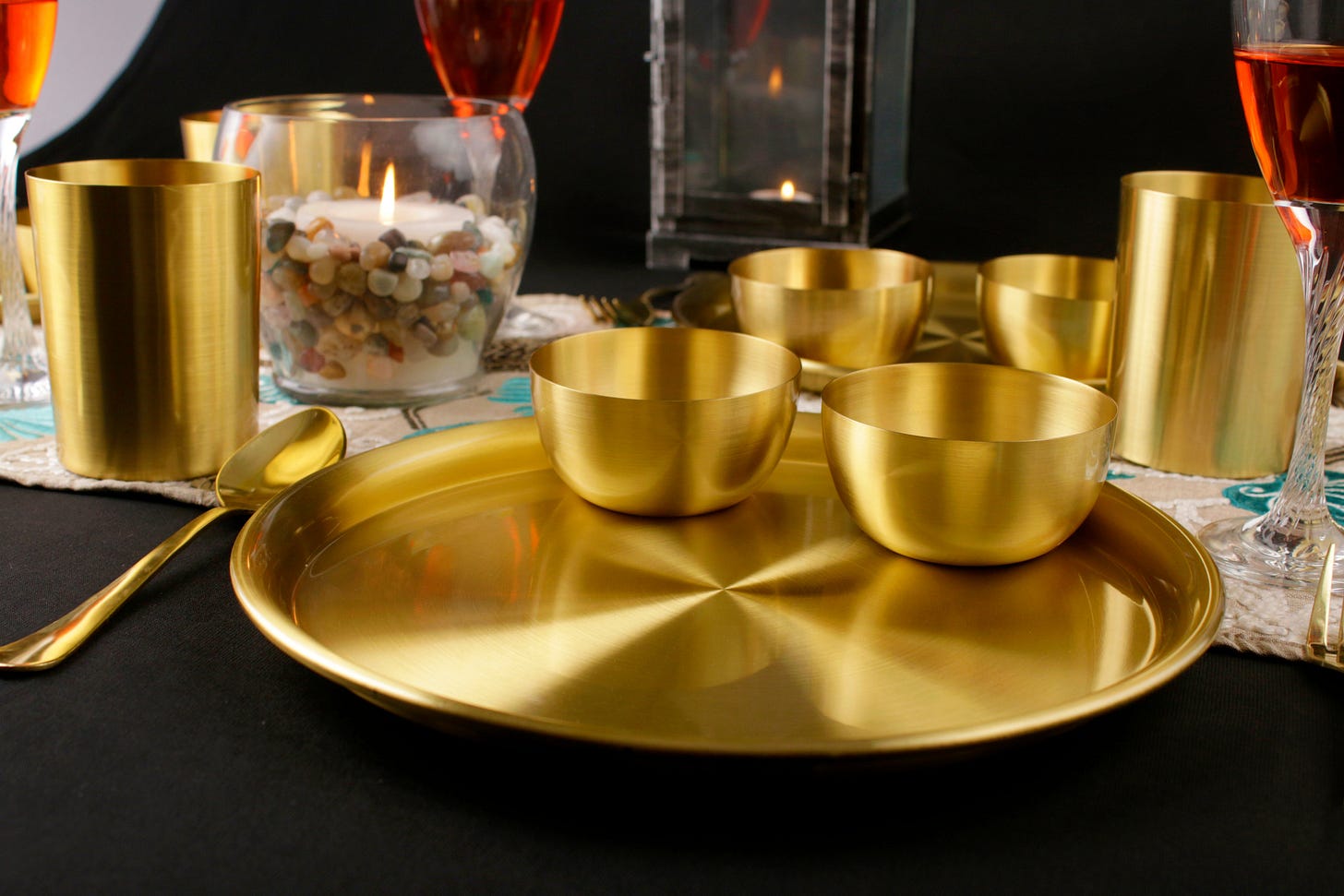 Pital Thali Set 