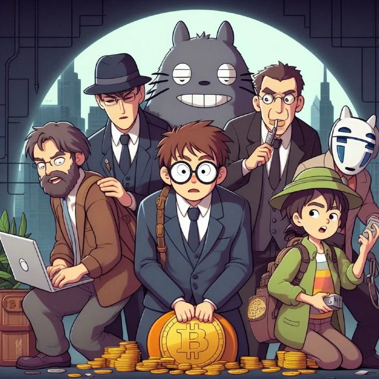 AI art: the FTX fiasco in the style of Studio Ghibli.