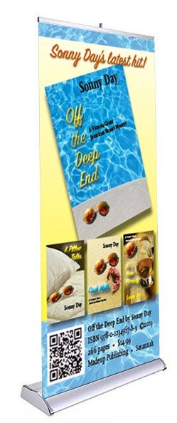 Banner example of book promotional materials.