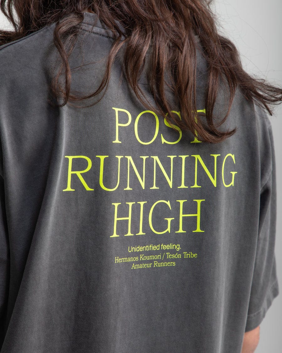 Post Running High Washed Black T-Shirt Post Running High Washed Black T-Shirt
