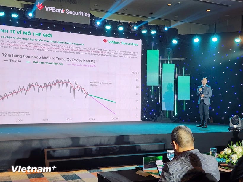 VN-Index đang trong giai đoạn tích lũy và có thể đối mặt với những rung lắc trong năm 2024 và đầu năm 2025. (Ảnh: Vietnam+) VN-Index đang trong giai đoạn tích lũy và có thể đối mặt với những rung lắc trong năm 2024 và đầu năm 2025. (Ảnh: Vietnam+)