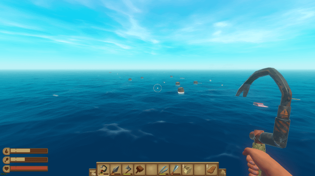 r/RaftTheGame - six barrels and one crate coming at the same time. what are the chances of this?
