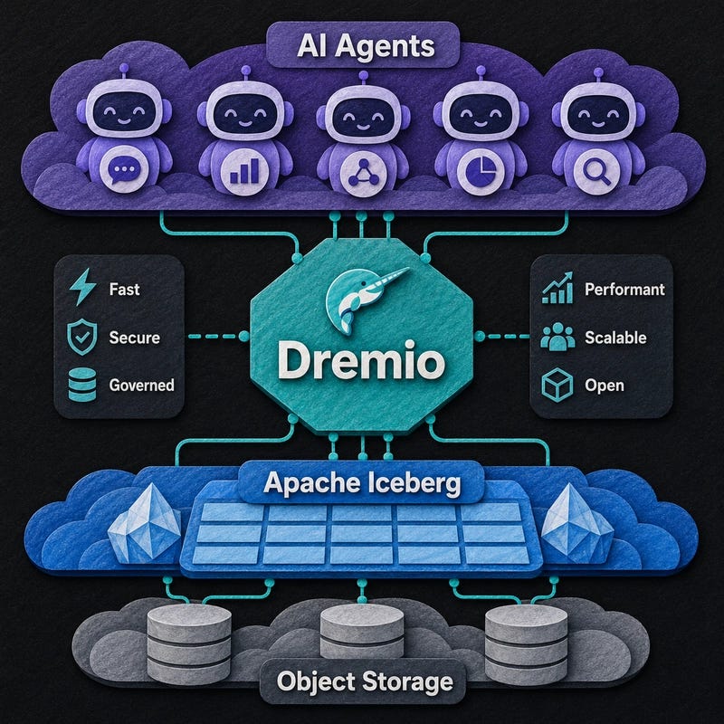 This post walks through why the Iceberg lakehouse and agentic analytics matter, what blocks teams from getting there, and how Dremio removes each blocker in order. This post walks through why the Iceberg lakehouse and agentic analytics matter, what blocks teams from getting there, and how Dremio removes each blocker in order.