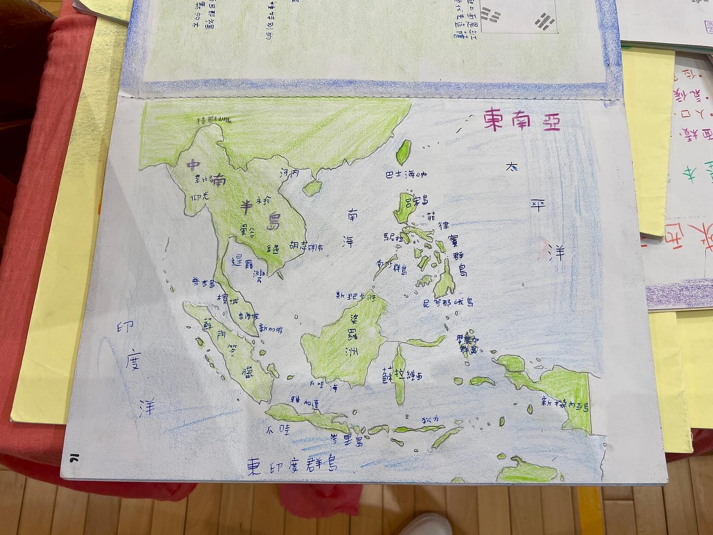 手繪東南亞地圖 手繪東南亞地圖