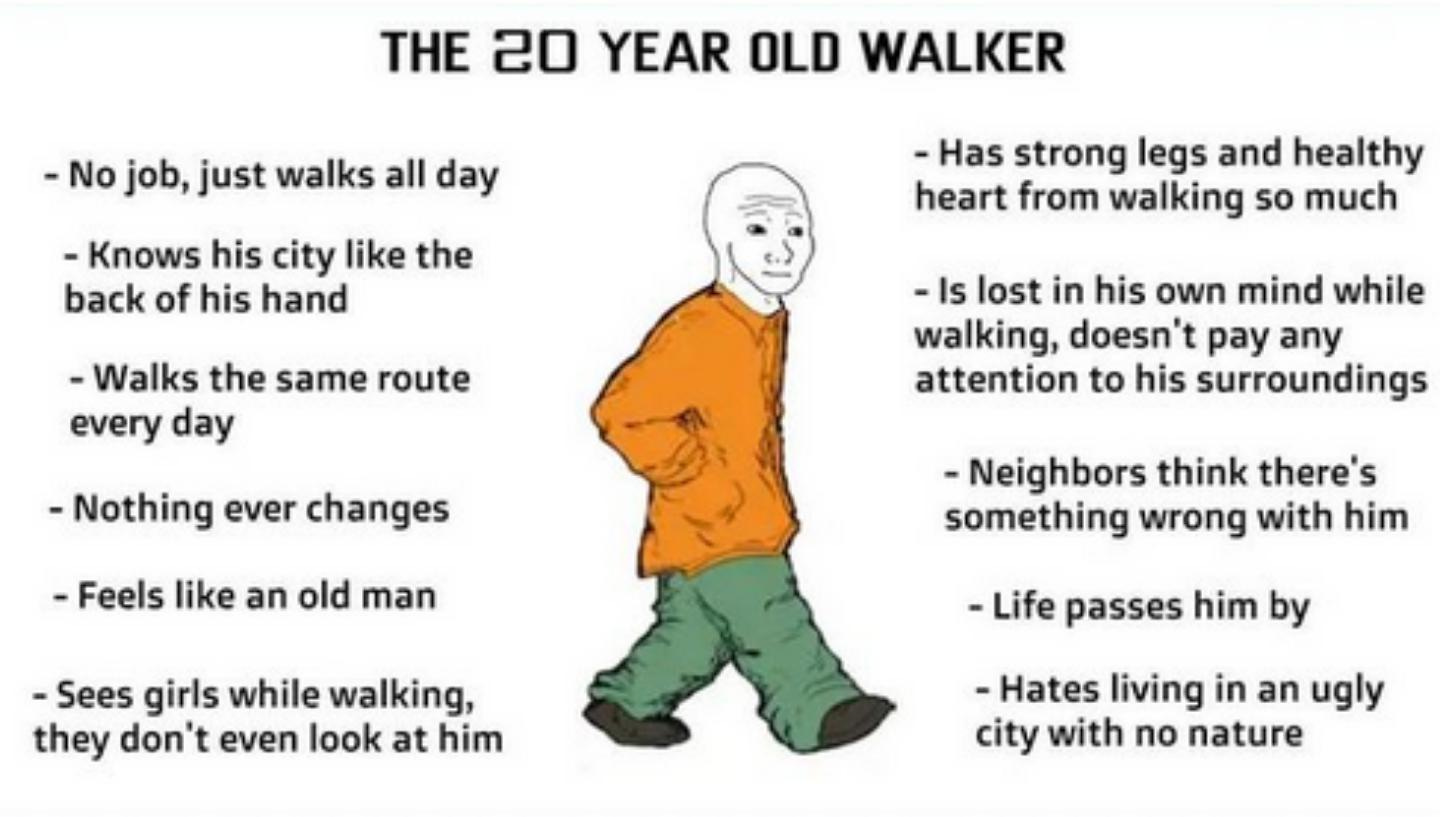 r/starterpacks - Came across this. 20 year old walker starter pack