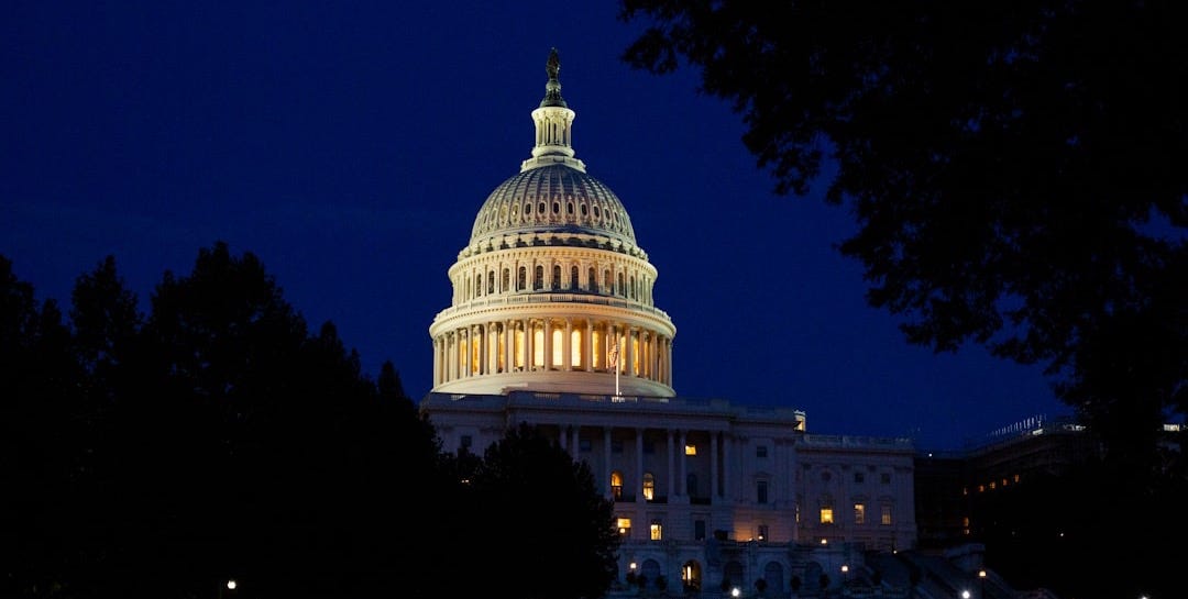 White House under clear sky at night