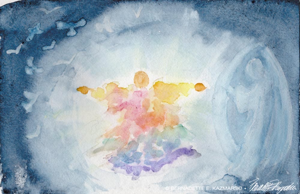 "The Resurrection," watercolor, 6" x 9", commissioned as part of a series © Bernadette E. Kazmarski