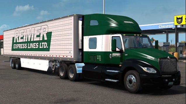 Steam-værksted::"Back In The Day" Reimer Express Lines Truck & Trailer Pak.