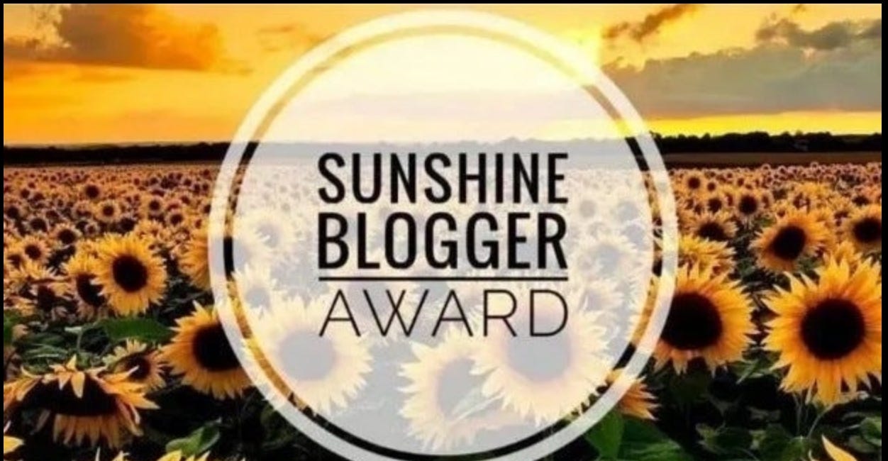 The Sunshine Blogger Award