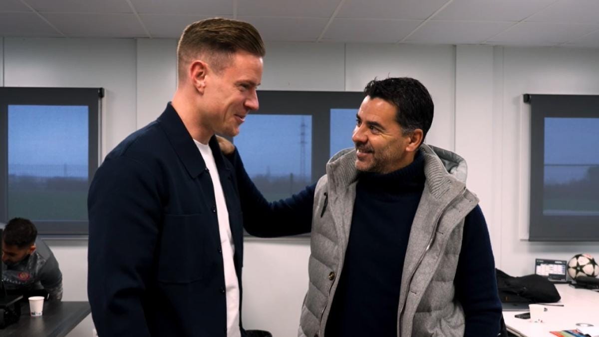 Míchel da la bienvenida a Ter Stegen en Girona: “Eres un líder, nos vas a  dar mucho”