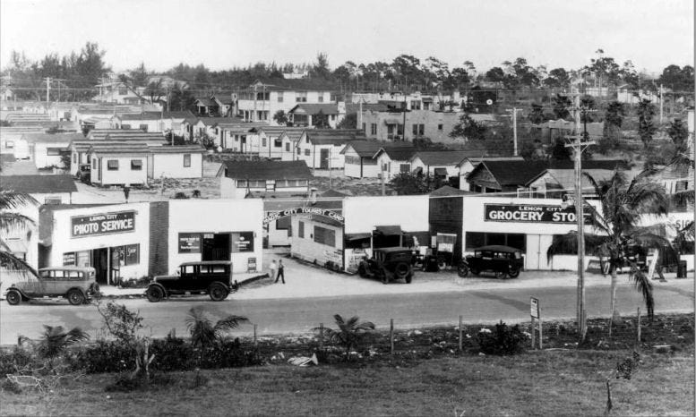 Cover: Elevated view of the Magic City Tourist Camp in the early 1930s. Source unknown.