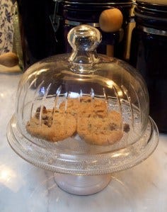 on high cake platter