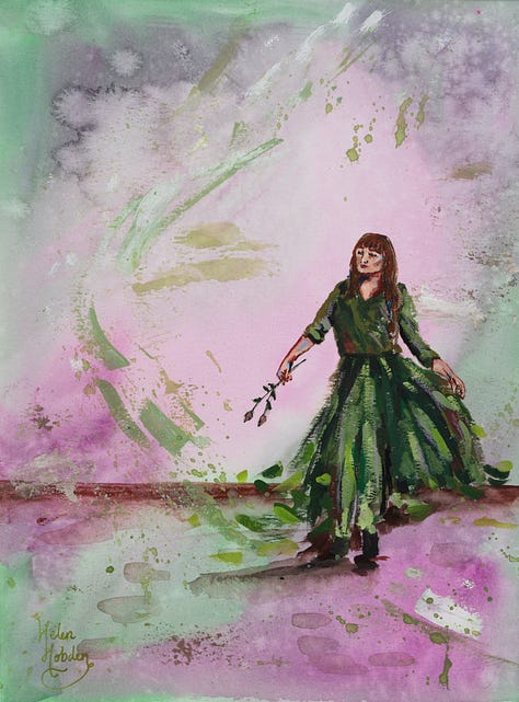 Ethereal paintings of fairytale women.