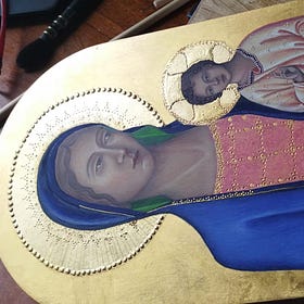 What I've been working on - Madonna and Child in the Sienese Gothic manner