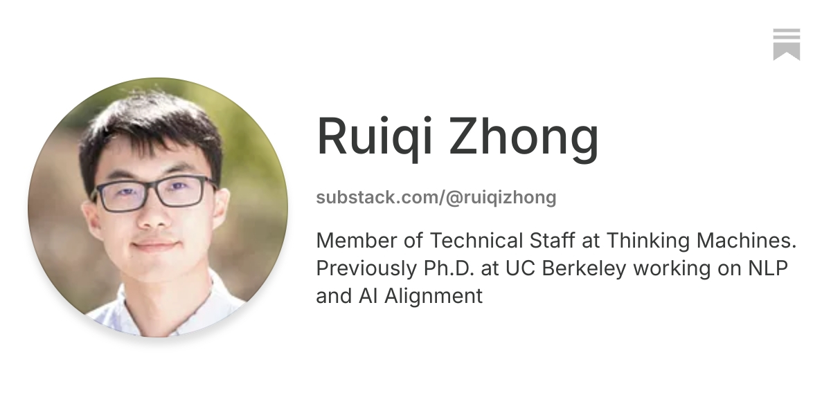 Ruiqi Zhong | Substack