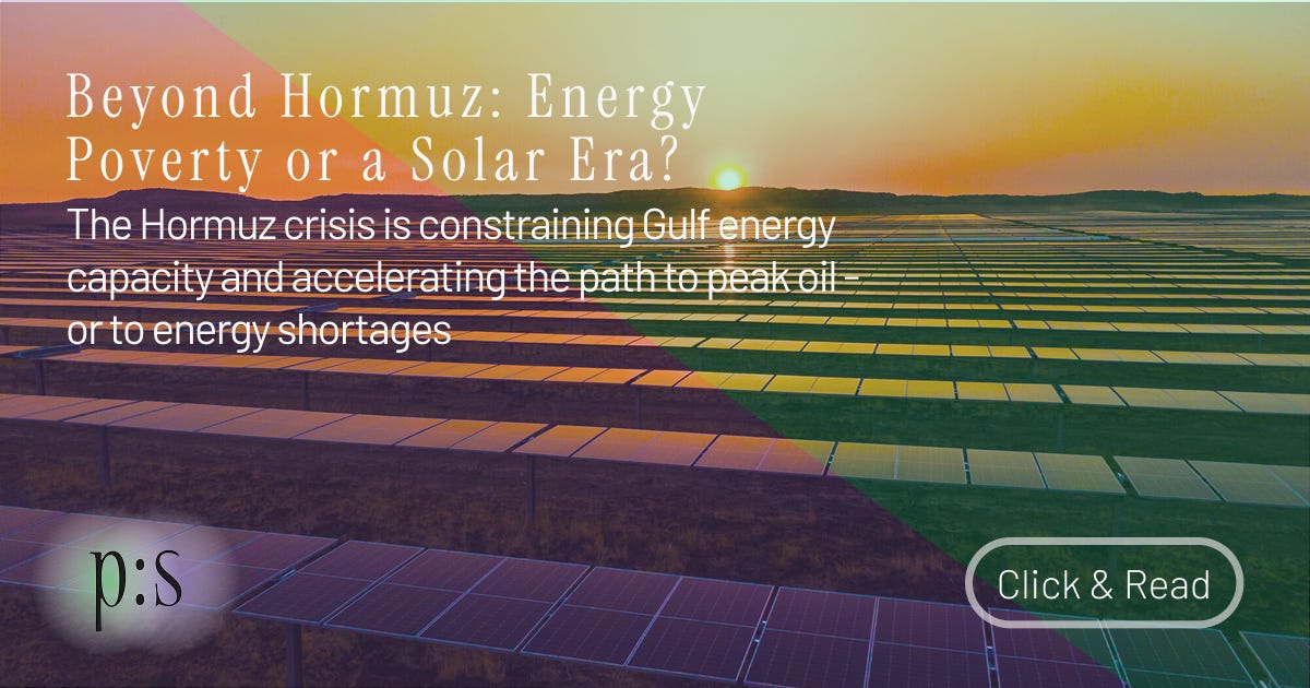 Beyond Hormuz: Energy Poverty or a Solar Era?