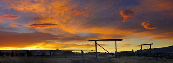 Photograph © J. Hulsey of Dubois Wyoming at Dawn