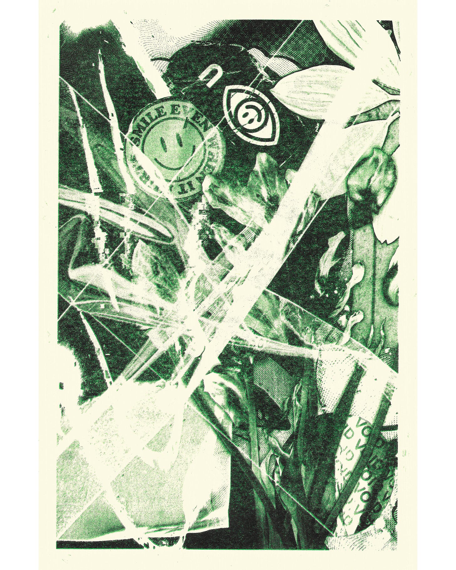 Smile risograph by Madison Cowles Serna.